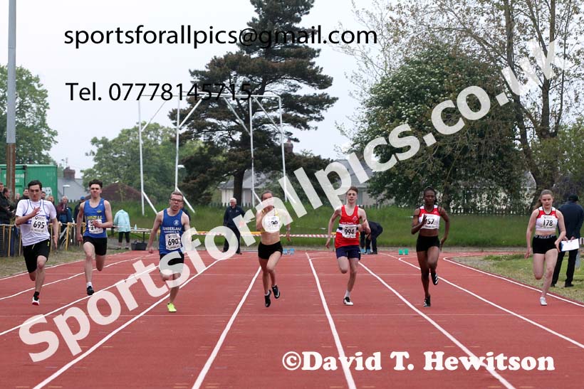100 metres, 2021 North East Grand Prix No. 3, Monkton, Wednesday, june 2nd. Photo: David T. Hewitson/Sports for All Pics